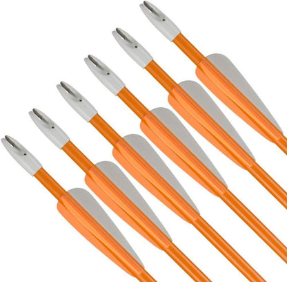 Huntingdoor Fiberglaspfeile 28/26 Zoll Anfänger Bogenschießen Orange