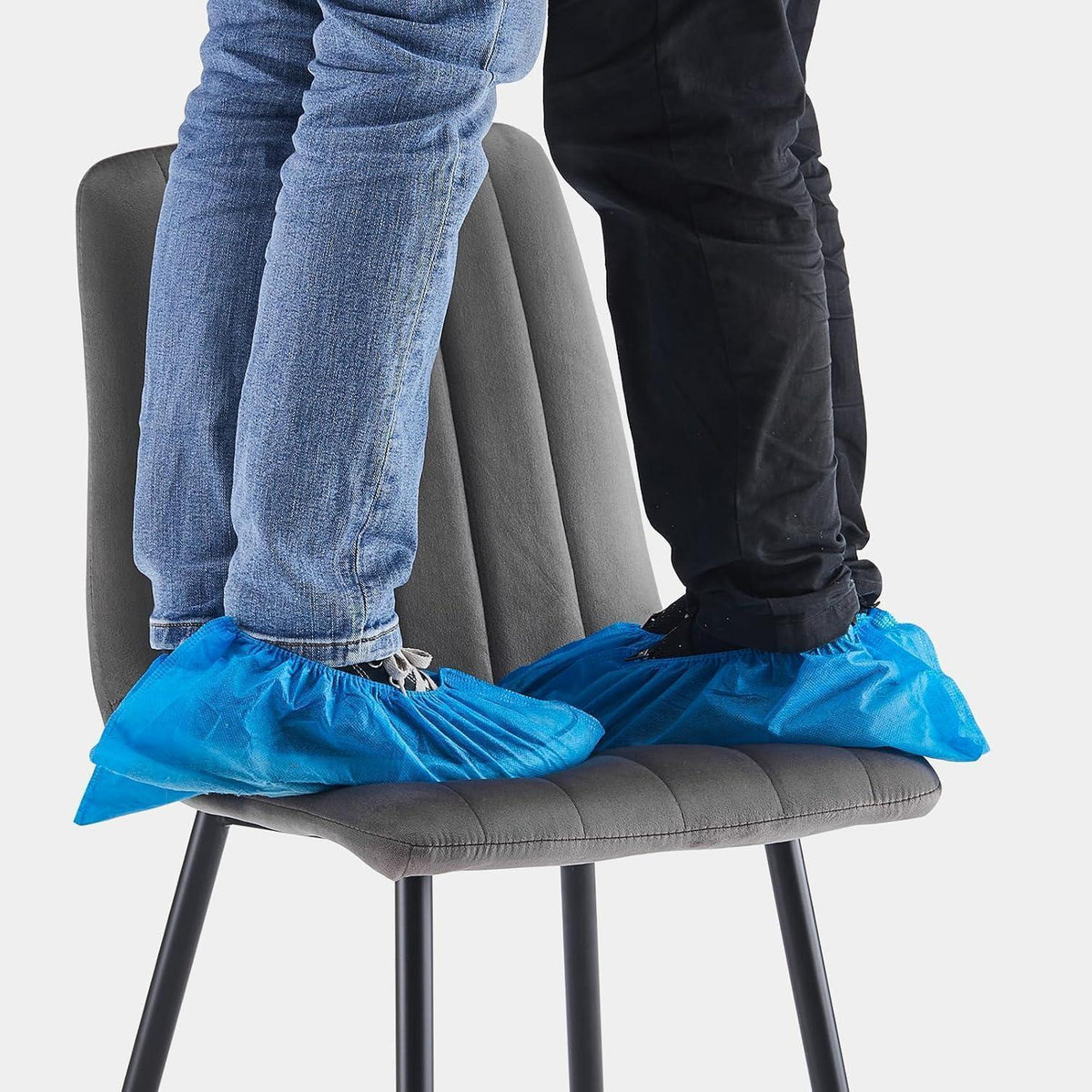 Samt Esszimmerstühle 2er Set Grau – Bequeme Polsterstühle