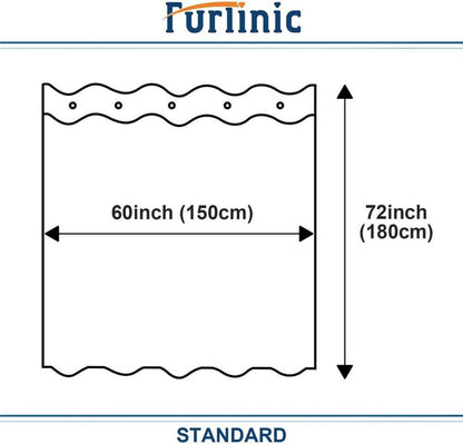 Schmaler Duschvorhang Polyester Stoff wasserabweisend 150x180cm