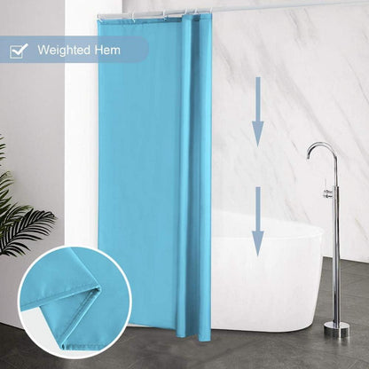 Schmaler Duschvorhang Eckdusche Badvorhang Polyester Aquamarine 85x180cm