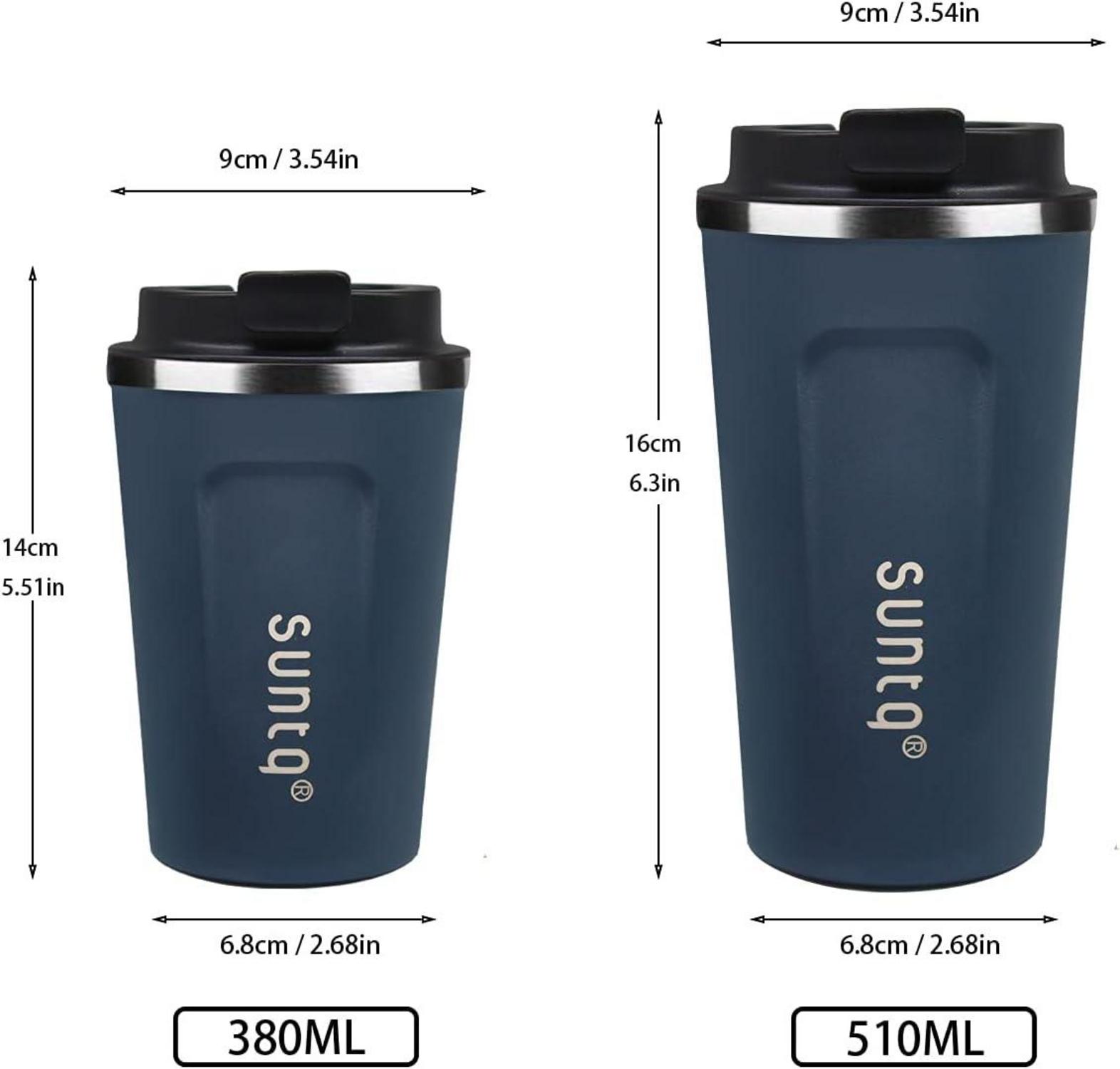 SUNTQ Kaffeebecher Edelstahl Doppelwand Isoliert