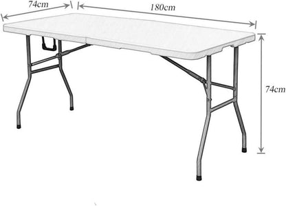 Klapptisch Aluminium Faltbarer Campingtisch 180x74 cm Stabil