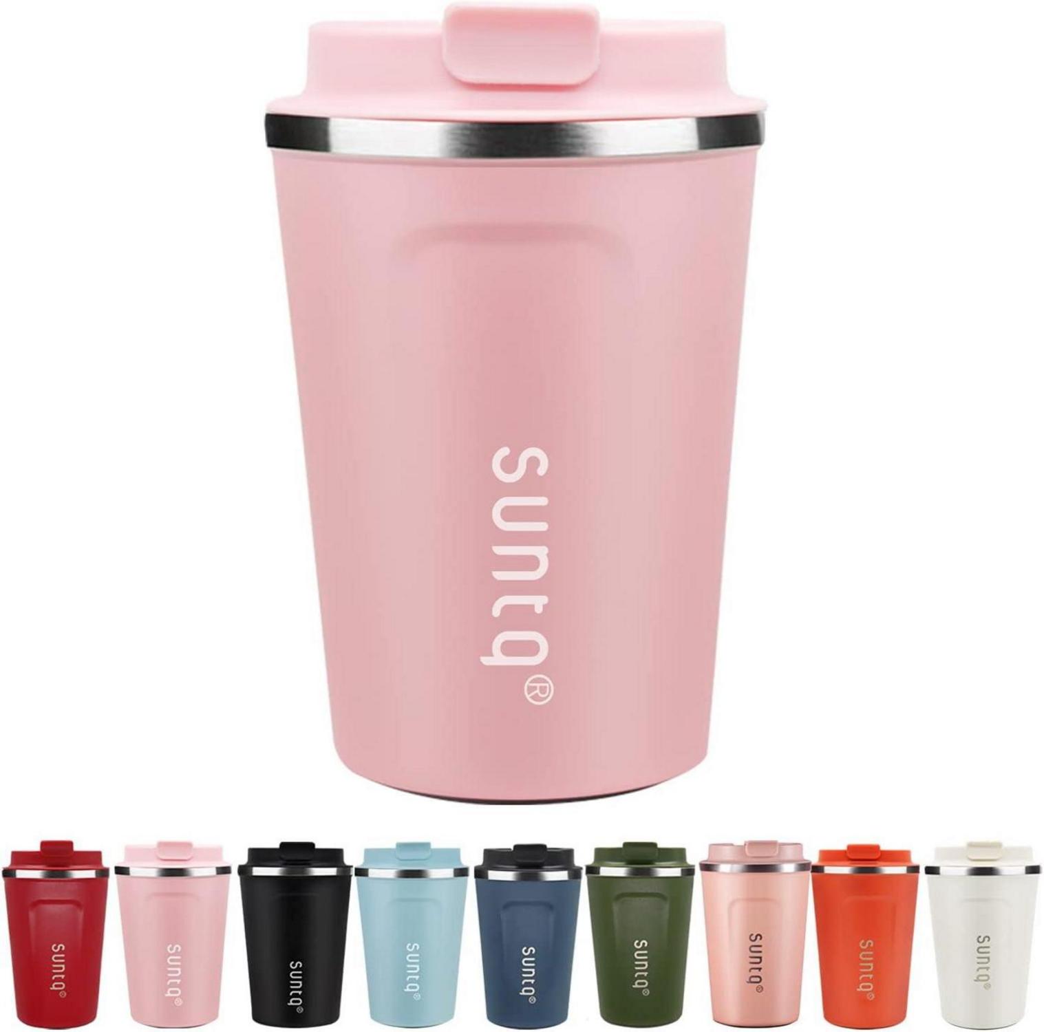 Edelstahl Kaffeebecher to go Thermobecher doppelwandig 380 ml_taupe