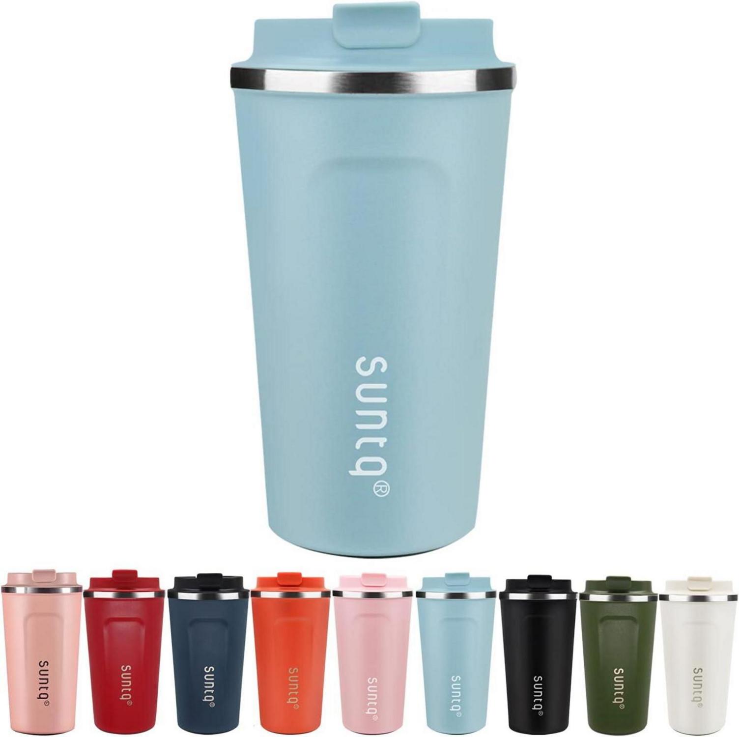 SUNTQ Kaffeebecher Edelstahl Thermobecher Doppelwand Isoliertust to go