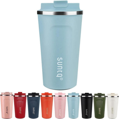 SUNTQ Kaffeebecher Edelstahl Thermobecher Doppelwand Isoliertust to go