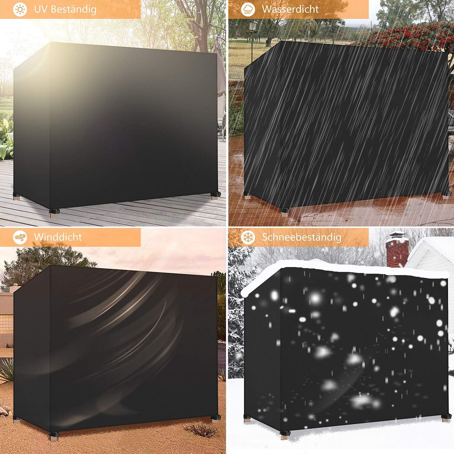 Dokon Hollywoodschaukel Abdeckung 3 Sitzer 600D Schwarz