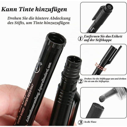 Kalligraphie Stift Set – 6 Schwarze Pinselstifte für Handlettering