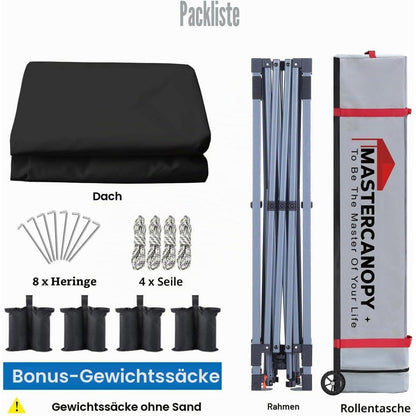 Pop-up Pavillon 2,5x2,5m – Schnellaufbau, Höhenverstellbar & Wasserabweisend