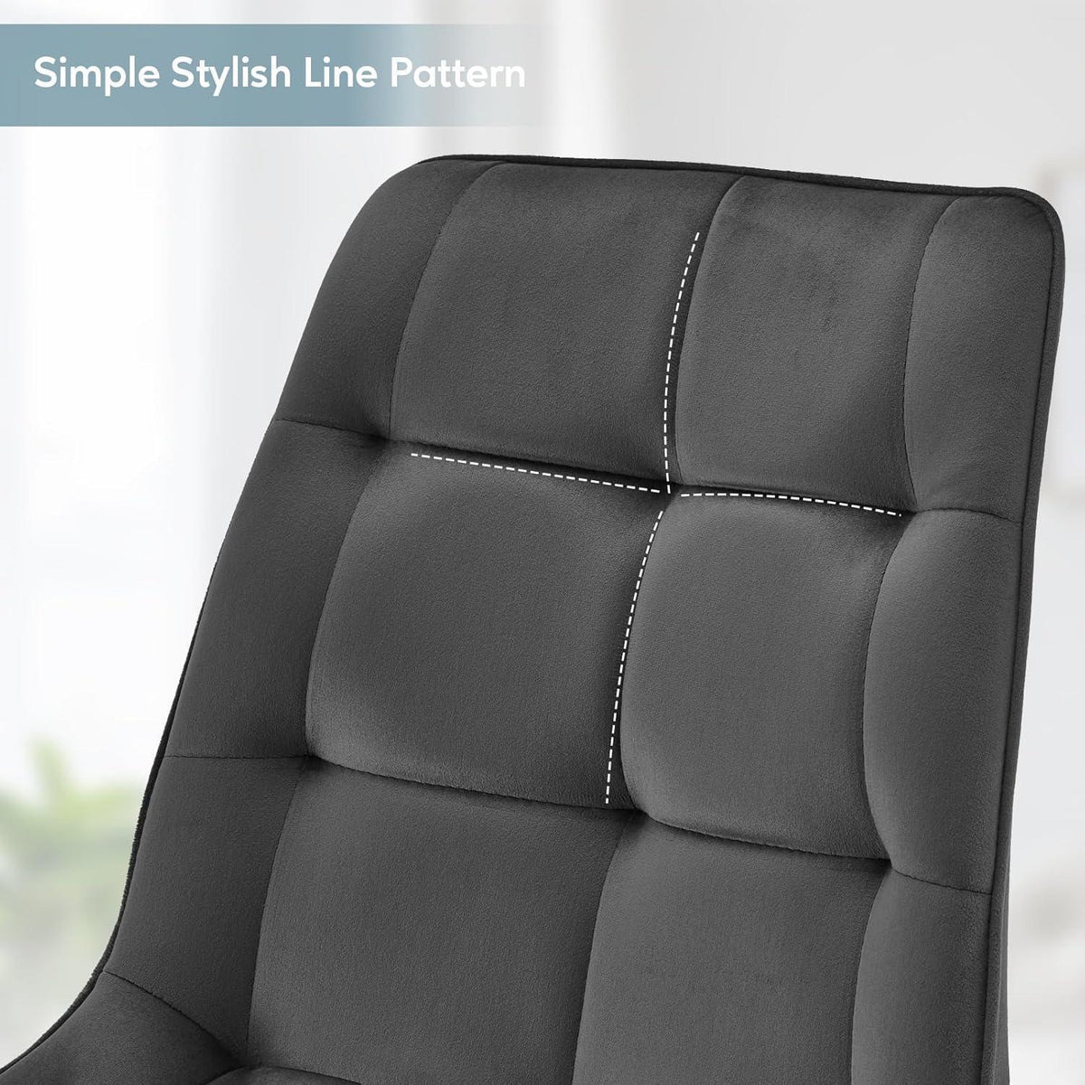 Samt Esszimmerstühle 2er Set – Dunkelgrau, Modern & Bequem