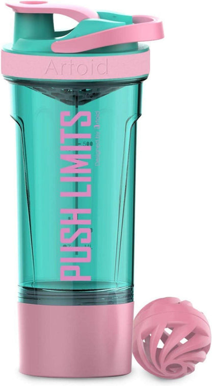 Sportmixer Shaker mit Spiralkugel und Aufbewahrungsbox 720ml BPA-frei