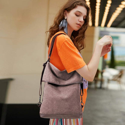 Canvas Damen Rucksack Schultertasche Handtasche Vintage Umhängetasche