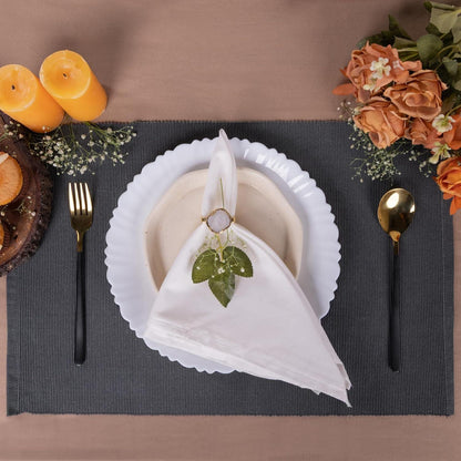 Dinner Table Mat Set Moderne Küchentisch Platzset Kohlengrau
