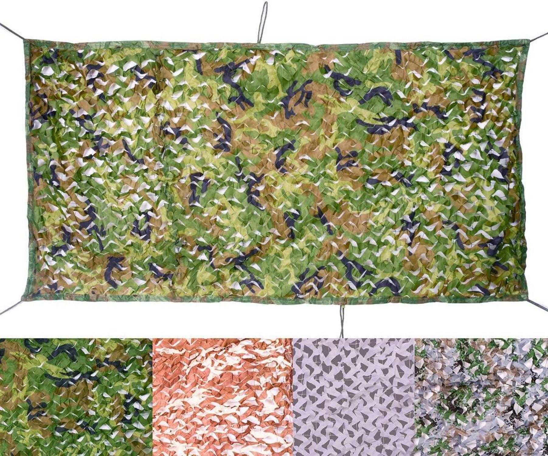 Tarnnetz Camouflage Netz für Jagd Camping Garten 4×5 M Woodland