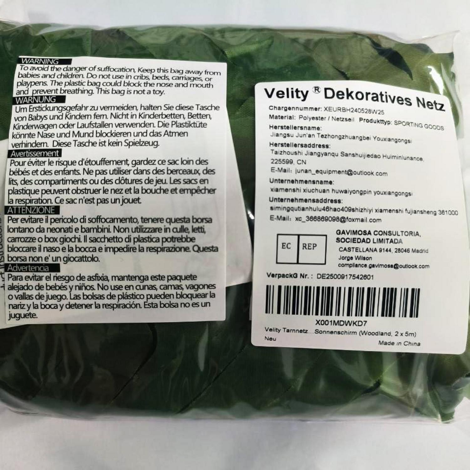 Tarnnetz Camouflage Netz Jagd Outdoor Garten Dekoration 2 × 5 M