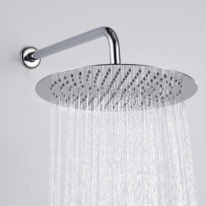 12 Zoll Regendusche Duschkopf Edelstahl Anti-Kalk-Düsen Rund