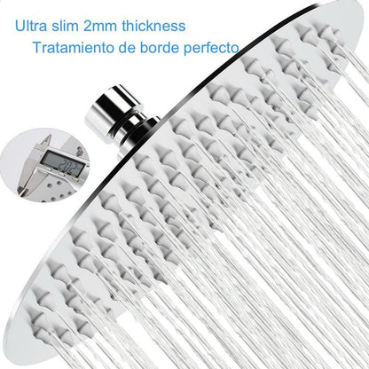 20cm Regendusche Duschkopf Edelstahl AISI304 Rund Anti-Kalk-Düsen