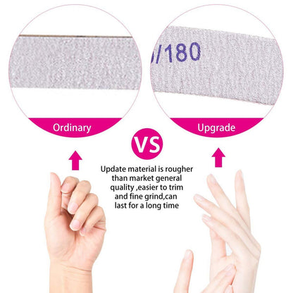 Nagelfeilen 15 Stück 100/180 Grit Doppelseitige Einweg Feilen Gelnägel