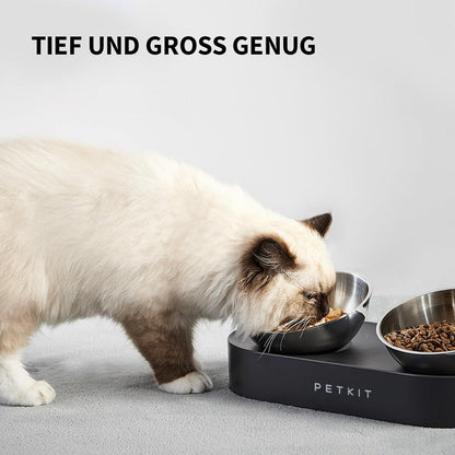 Erhöhter Futternapf aus Edelstahl für Katzen und kleine