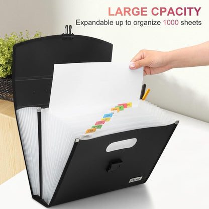 Uquelic Datei Organizer A4 Taschen 26 Fächer Akkordeon