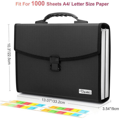 Uquelic Datei Organizer A4 Taschen 26 Fächer Akkordeon