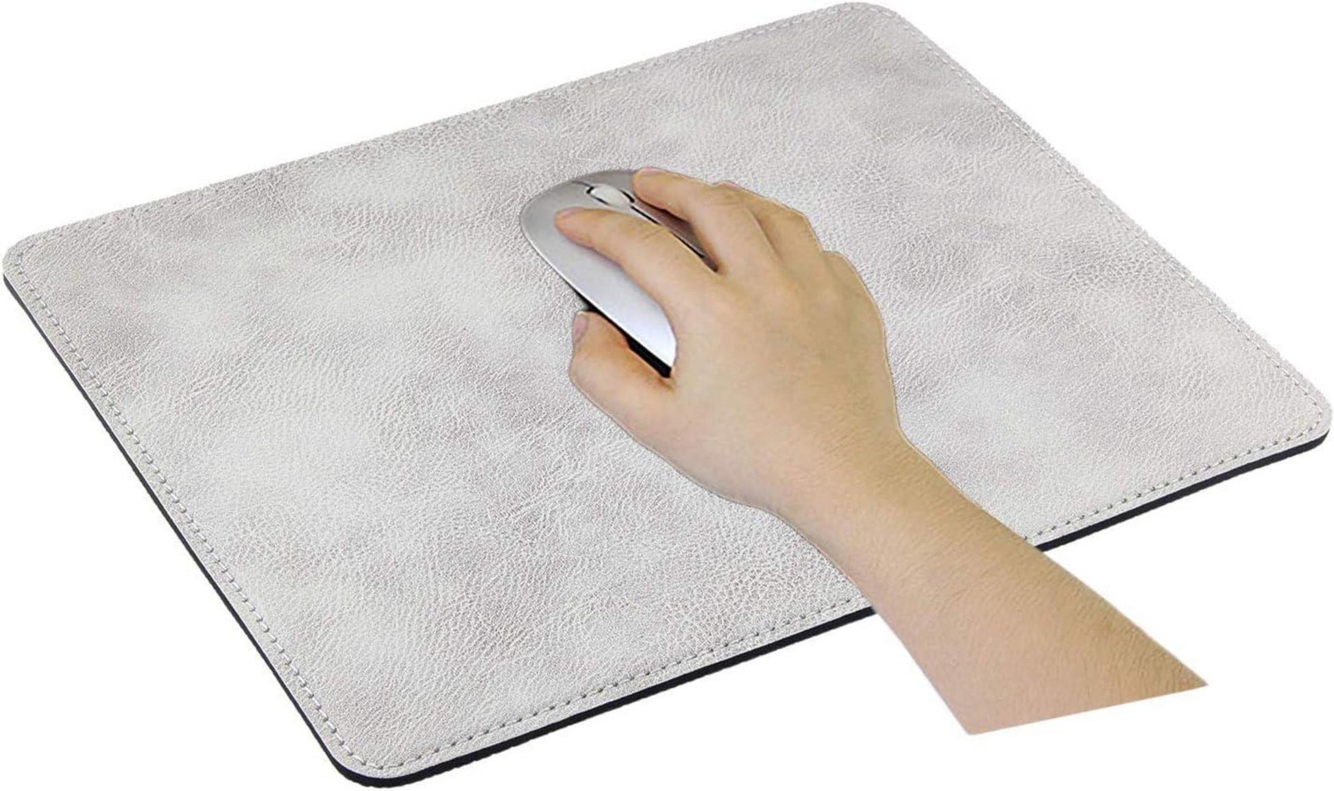 Mauspad PU Leder, Gaming Mauspad 24x20x0,3cm Grau