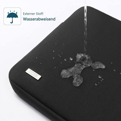 13,3 Zoll Laptoptasche wasserdicht mit Zubehörtasche, Schwarz