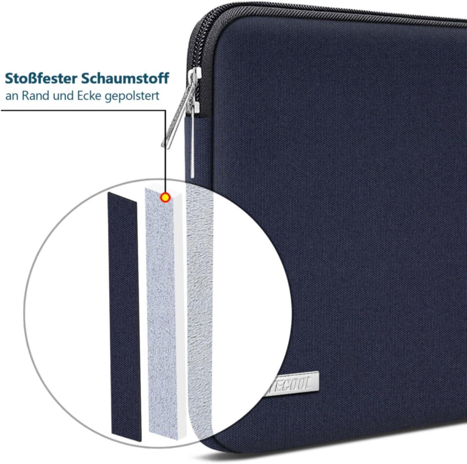 TECOOL 13,3 Zoll Laptop Tasche Hülle für MacBook Pro Air 13 14 dunkelblau