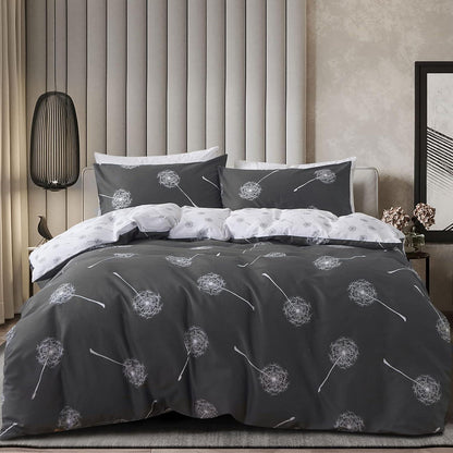 Bettwäsche Pusteblume 155x220 Baumwolle Grau