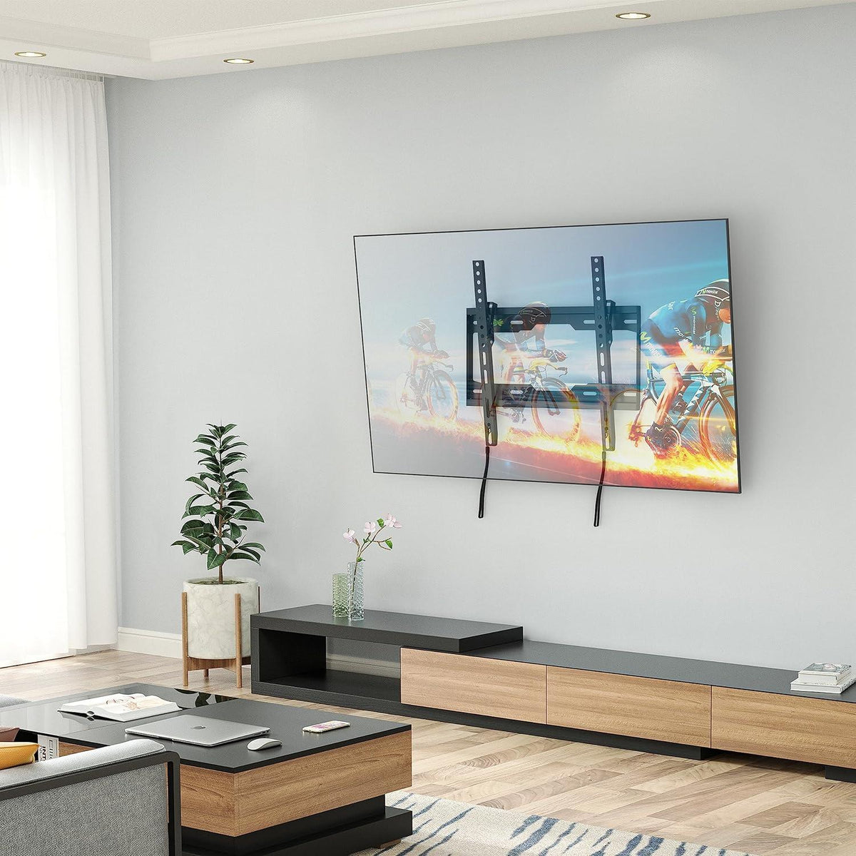 TV Wandhalterung Neigbar Ultraslim 26-60 Zoll VESA 400x400mm bis 45kg