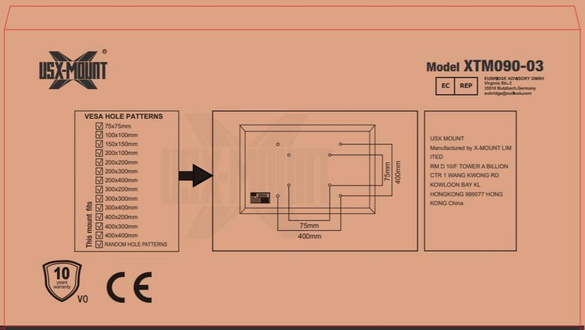 TV Wandhalterung Neigbar Ultraslim für 26-60 Zoll Fernseher bis 45kg Max VESA
