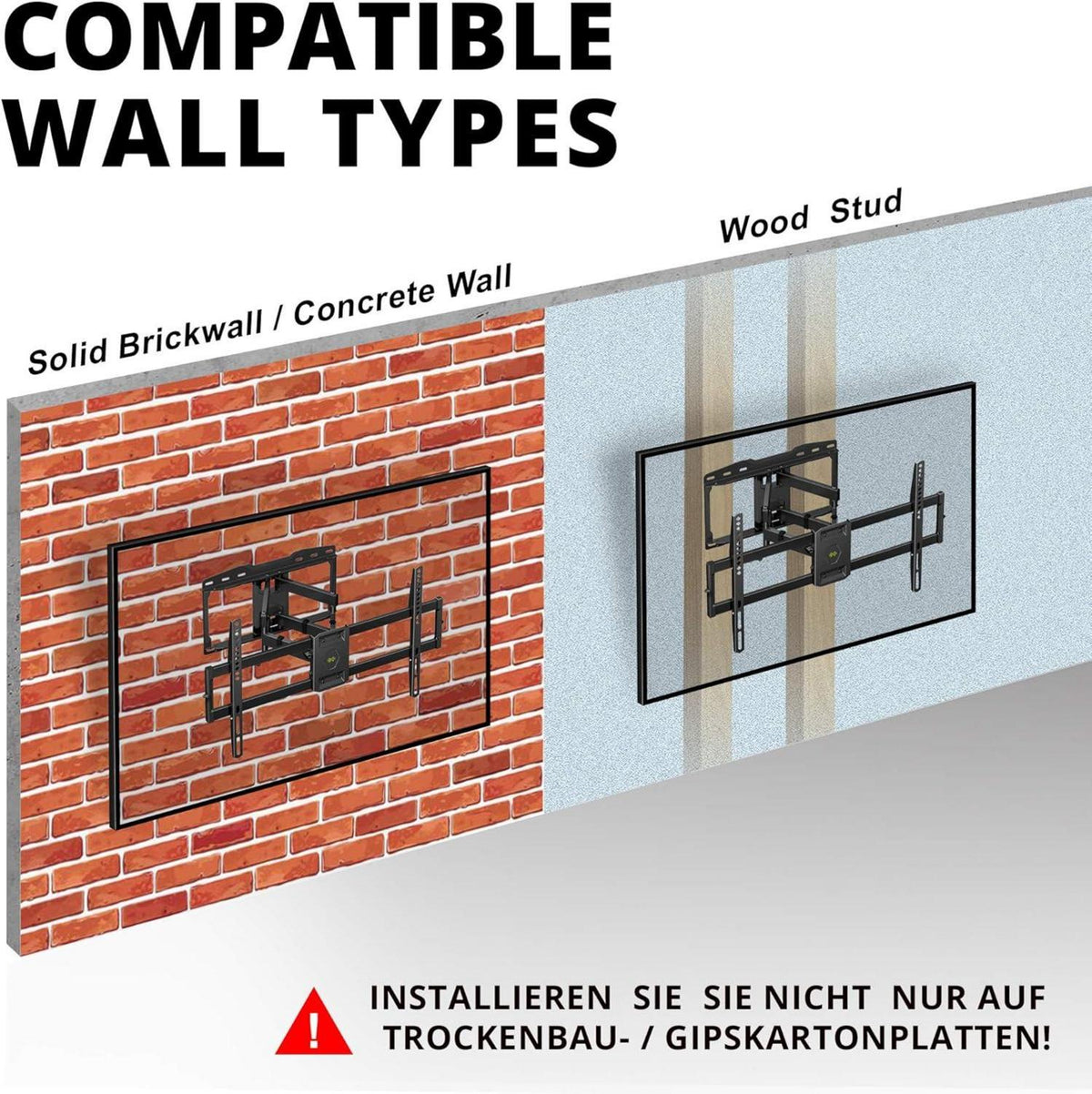 TV Wandhalterung Schwenkbar Neigbar für 47-84 Zoll LED LCD Plasma bis VESA