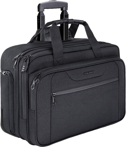 KROSER Trolley Business Rolling Case 17,3 Zoll Laptop wasserdicht RFID