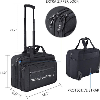 KROSER Trolley Business Rolling Case 17,3 Zoll Laptop