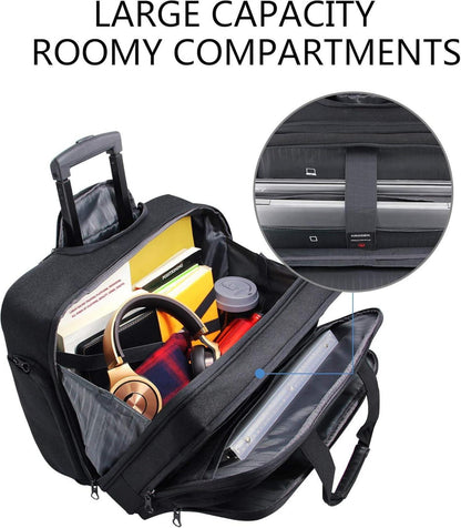 KROSER Trolley Business Rolling Case 17,3 Zoll Laptop wasserdicht RFID