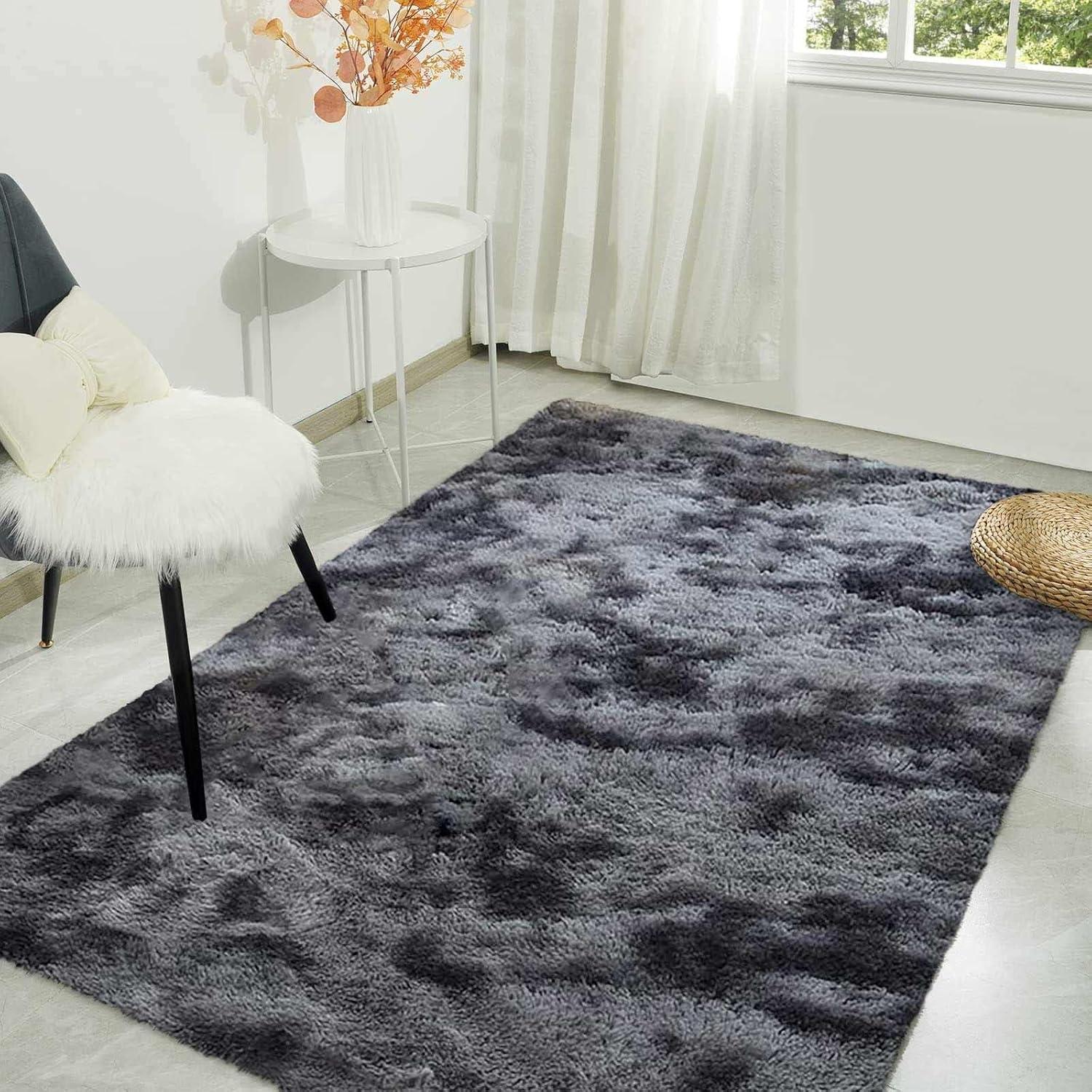 Leesentec Hochflor Shaggy Teppich 120 x 160 cm