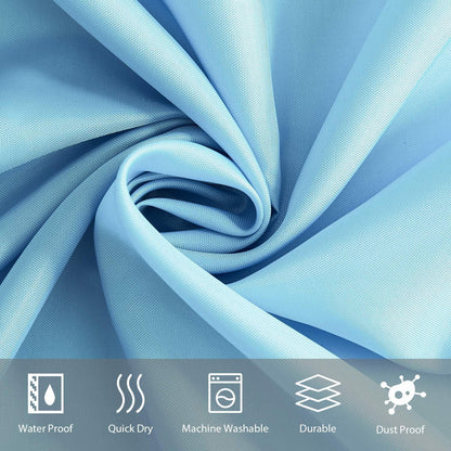Duschvorhang 180x180 Hellblau Polyester wasserabweisend mit