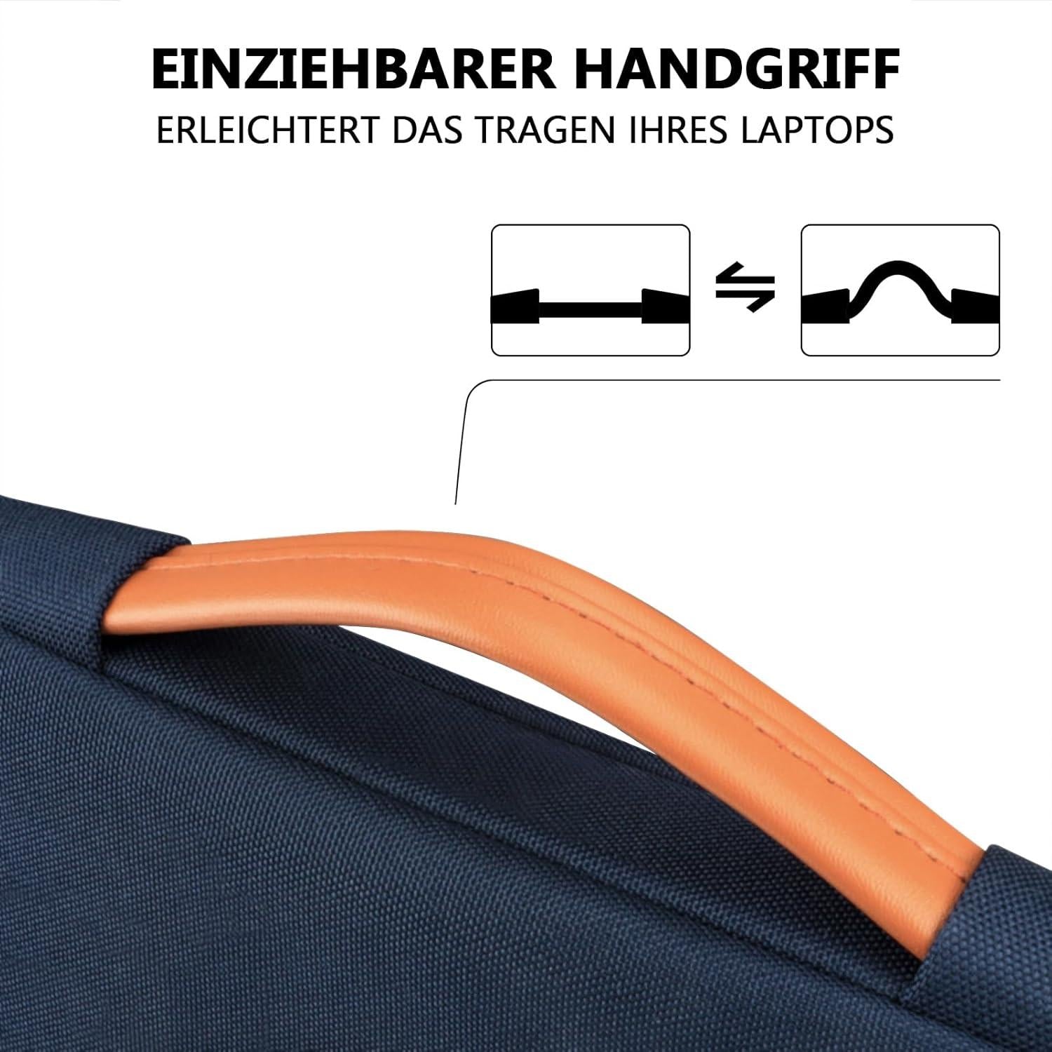 TECOOL 13,3 Zoll Laptop MacBook Tasche Hülle Dunkelblau Schutz Wasserdicht