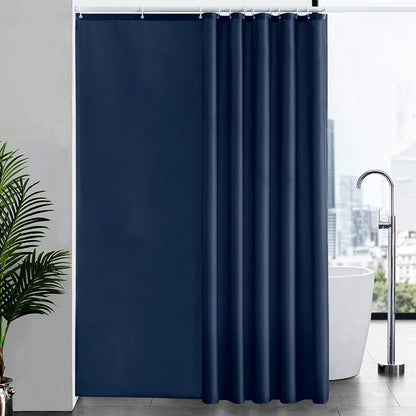 Extra Langer Duschvorhang Anti-Schimmel Textil Blickdicht Blau