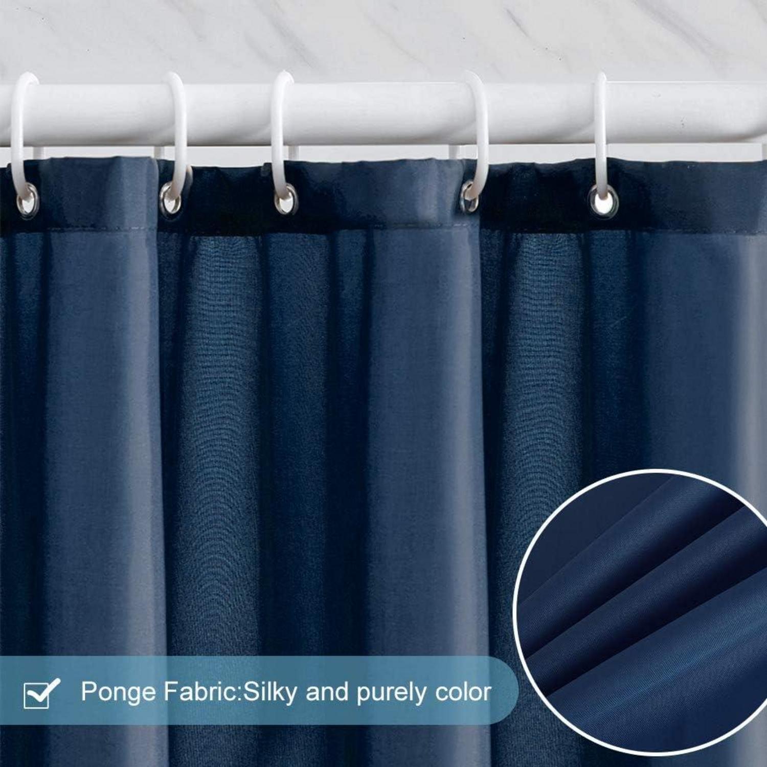 Duschvorhang Überlänge Anti-schimmel Poly Stoff Dunkelblau