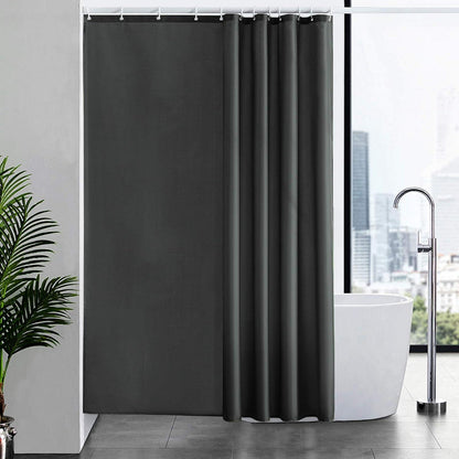Textiler Duschvorhang Wasserdicht Dunkelgrau 180x210 mit Ringen