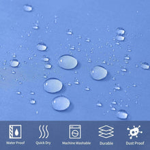 Duschvorhang Überlänge Anti-schimmel Blau 180x210cm
