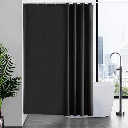 180x200 Duschvorhang aus Stoff Anti-schimmel waschbar Schwarz