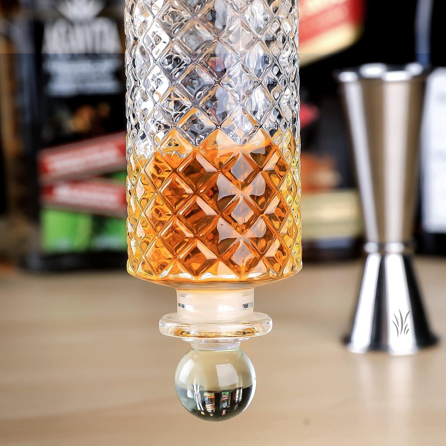 SuproBarware Bitters Bottle Diamant 170ml Cocktails Glass Zinc