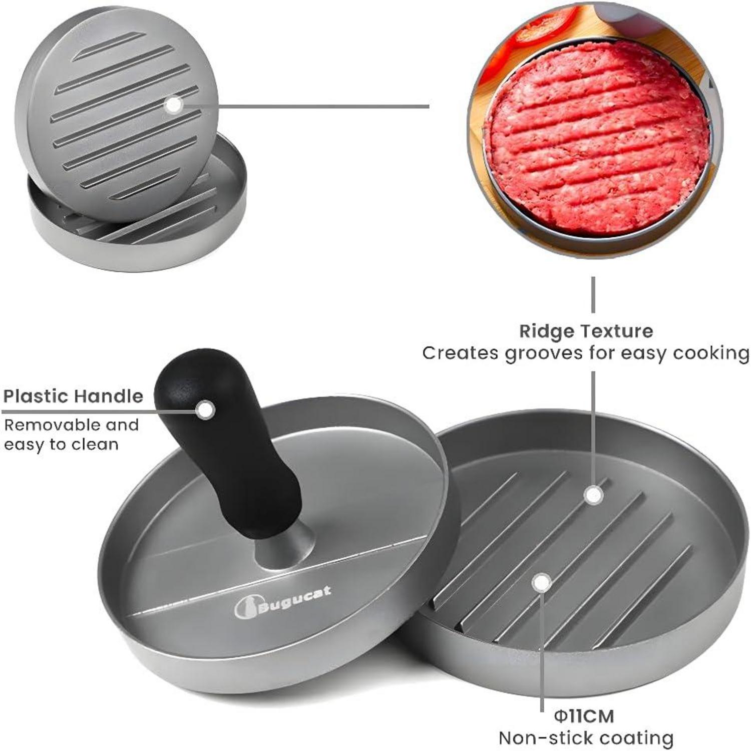Bugucat Burgerpresse Antihaft Patty Presse Set mit