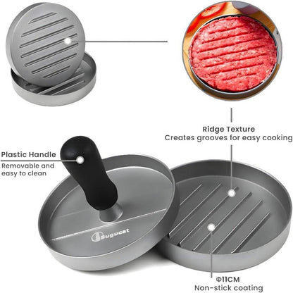 Bugucat Burgerpresse Antihaft Patty Presse Set mit
