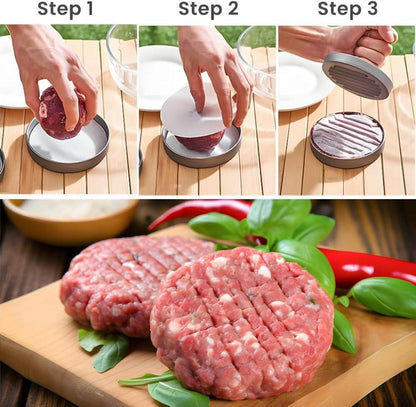 Burgerpresse Antihaft Patty Presse mit 100 Wachspapierbögen