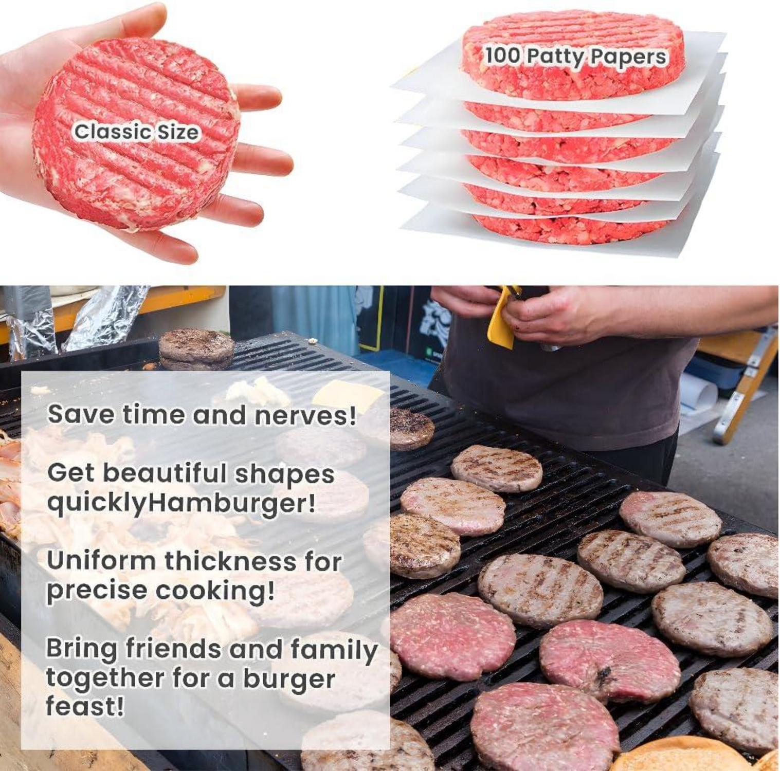 Bugucat Burgerpresse Antihaft-Burger Patty Set BBQ Patties Φ11CM