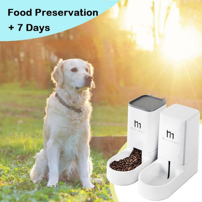 Automatischer Futterspender für Hunde und Katzen, 3,8 L, Weiß
