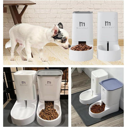Automatischer Futterspender für Hunde und Katzen, 3,8 L, Weiß
