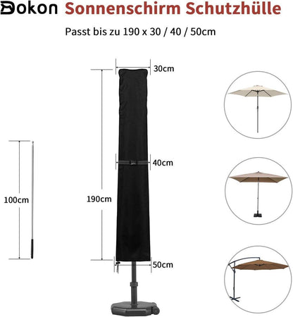 Sonnenschirm Schutzhülle Wasserdicht für Ø 2m/3m